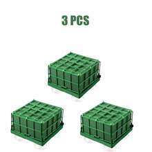 3/4/6/12 Pack Square Foam Flower Cage Hanging Boxes SDurable Floral Foam Cage Block Stand Reusable Wet Floral Blocks Cage With Suction Cups For Home Birthday Party Wedding Themed Party Flower Arrangements Table Decorations Wedding Car Decorations - Green - View 12