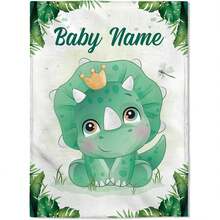 Personalized Custom Blanket, Elephant Fluffy Flannel Blanket With Boy's Name Printed On It, The Best Gift For - U - View 13