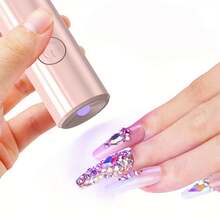 1pc Handheld Nail Lamp, Quick-Drying Nail Cap Lamp, UV Curing Colored Nail Gel Lamp, Travel/Home DIY Nail Care