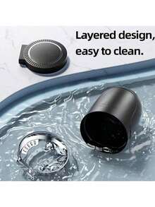Creative Car Interior Accessories, 360 °   Rotatable, Car Ashtray, New Flip Cap Ashtray, Car Ashtray, Creative Desktop Ashtray For Home, No Battery Required - Black - View 7