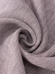 1pc Distressed Solid Color Lightweight Casual Long Scarf/Hijab, Suitable For Daily Use - Dusty Pink - View 2