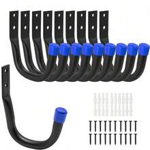 Heavy Duty 10 Piece Set Garage Wall Hook: Steel Tool Hanger, Garage Storage And Organization Rack - Blue - View 6