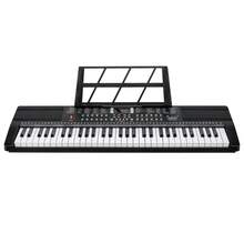 GEP-110 61 Key Keyboard With Piano Stand, Piano Bench, Built In Speakers, Headphone, Microphone, Music Rest, LED Screen, 3 Teaching Modes For Beginners - 黑色 - 查看 5