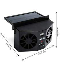 Car Solar Powered Window Exhaust Fan,Car Air Purifier,Car Solar Power Air Vent Radiator Fans For Backseat Or Frontseat,Vehicle Ventilation Fan - màu đen - Xem 7