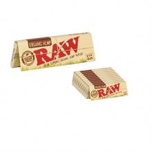 Set 24 libritos Raw Organic Hemp 1 1/4, 12 libritos de 50 sabanas de papel de liar por librito, combustión lenta, original - Caqui - Ver 3
