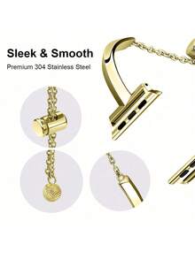 MAPUCE 1 dây đeo đồng hồ bằng thép không gỉ, tương thích với Apple Watch 38mm 40mm 41mm 42mm 44mm 45mm 46mm 49mm SE S10 9 8 7 6 5 4 3 2 1 Series, vòng đeo tay mỏng và đa năng, phù hợp cho cả nam và nữ. - Vàng - Xem 6