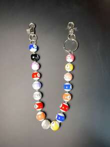 New Multicolor Billiard Ball Chain Belt, Punk Y2K Hip-Hop Waist Luxury Accessory, Halloween & Holiday Gift, Random Digit Sequence Delivery - Multicolor - View 7