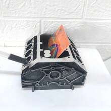 1pc Unique Engine Cylinder Desktop Organizer - Business Card Holder & Pen Stand, Perfect Gift For Car Enthusiasts And Mechanics, Lightweight Resin Structure - Engine Pen Holder - View 4