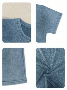 大码女装夏季“我必须说点怪话，否则我会死！”图案印花圆领短袖简约休闲日常水洗T恤上衣；青蛙喝咖啡图案印花；送给古灵精怪的朋友的礼物；2026夏季女装图案印花；可爱圆眼青蛙图案印花夏季家庭聚会。 - 藍色 - 查看 2