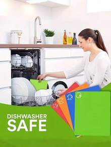 Bộ 1/6/12 thớt nhựa, thớt dày và dẻo, thớt chống trượt với họa tiết thực phẩm nhiều màu sắc và tay cầm dễ cầm nắm, đồ dùng nhà bếp, phụ kiện nhà bếp ký túc xá. - Nhiều màu - Xem 5