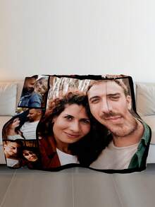1pc Customized Photo Blanket, Customized Flannel Blanket, Can Print Photos And Text, Bedding Blanket, Customized Bed Blanket, Customized Photo Blanket, Personalized Family Photo Blanket, Customized Image Blanket, Personalized Family Photo Blanket, Personalized Throw Blanket, Blanket For Best Friend, Cozy Blanket, Family Gift, Wedding Gift, Christmas Gift, Birthday Gift, Gift For Friends, Gift For Her, Gift For Pets - Style 7 - View 4