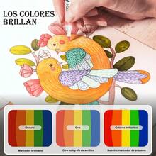 36 Marcadores Acrílicos de Color Herramientas de Pintura de Larga Duración Herramientas de Color Suministros de Regreso a la Escuela - 36 colores/juego - Ver 6