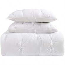 Laura Hart Kids DCS2013WTTX-18 Lhk-Duvetset Pleated White - Duvet Cover & Shams Set, , Twin X-Large(White Pleated twin x-large) - Multicolor - Ver 2