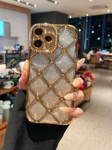 1个镶钻菱形6D电镀TPU手机壳，兼容 17/16/11 Pro/11 Pro Max/12/12 Pro/12 Pro Max/13/13 Pro/13 Pro Max/14/14 Pro/16 Plus/14 Pro Max/15/15 Pro/15 Plus/15 Pro Max，保护套 - 彩色 - 查看 23