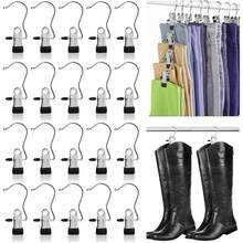 20 Pcs Pinzas para Ropa de Acero Inoxidable con Revestimiento de Goma, Ganchos para Pantalones con Clips Ahorran Espacio, Pinzas para Calcetines, Faldas, Sombreros, Pantalones de Yoga 20 - 20 - Ver 2