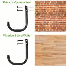 Heavy Duty 10 Piece Set Garage Wall Hook: Steel Tool Hanger, Garage Storage And Organization Rack - Green - View 3