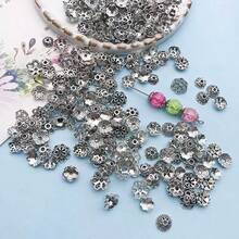 100pcs/Pack Vintage Mixed Style Hollow Flower End Cap Spacer Beads For DIY Bracelet Earring Necklace Jewelry Making - Multicolor - View 9