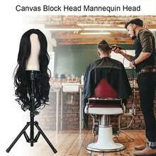 假发支架三脚架，适用于美发师练习造型展示，真人发模特头，美容娃娃训练头，可调节金属支架