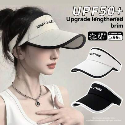 女士防晒帽/遮阳帽，UPF50+加长帽檐，多功能新设计，防紫外线，透气，夏季晴天必备，女士帽子，女士沙滩帽