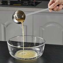 多功能酱汁勺，可爱卡通图案，304不锈钢长柄，防烫调味油勺，厨房用具，烘焙工具