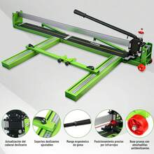 Cortador de Azulejos Manual con Guía Láser de 120 Cm y Rodamiento de Bolas para Proyectos Domésticos y Profesionales, Cuchillas de Aleación, Alta Precisión, Placa de Mango Dividida, Placa de Mango Removible, Duradero, con Posicionamiento Láser Infrarrojo. - Verde - Ver 6