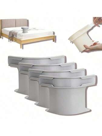 4件套，耐用床笠固定器，安装简便，适用于所有床垫尺寸，适合固定卧室床单。