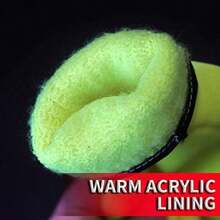 Safety ® - Guantes de nailon aislados de calibre 15 para clima frío, interior de rizo ílico, revestimiento 3/4 , amarillo, mediano, 1 par(2 Count (Pack of 1)) - Multicolor - Ver 9