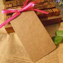 10-100pcs Blank Kraft Paper Tags DIY Handmade Hang Tags, With Jute Twine. For Wedding Party Decoration, Candy Box Packaging, Gift Tags, Message Cards