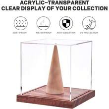 Championship Ring Holder Championship Ring Display Case Clothing Wardrobe Wooden Base Acrylic Stand Showcase Accessories Baseball Softball Tournament Soccer Basketball Sports - Multicolor - Ver 8