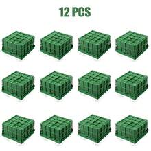 3/4/6/12 Pack Square Foam Flower Cage Hanging Boxes SDurable Floral Foam Cage Block Stand Reusable Wet Floral Blocks Cage With Suction Cups For Home Birthday Party Wedding Themed Party Flower Arrangements Table Decorations Wedding Car Decorations - Green - View 14