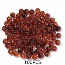 10-100 piezas/paquete Cuentas de ámbar acrílicas asimétricas, cuentas espaciadoras de formas múltiples, cuentas de joyería de moda casual para otoño/invierno en color marrón, cuentas sueltas para manualidades, pulseras, collares, joyería, decoración, colgantes, al por mayor - forma irregular de color ámbar - Ver 26