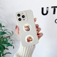 书籍和花卉贴纸，适用于装饰文具、杯子、行李箱、滑板、吉他、DIY剪贴簿材料