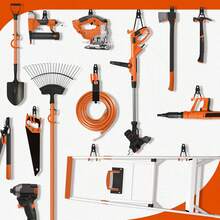 2/12 Pieces Heavy-Duty Multi-Size Metal Tool Hooks - Industrial Garage Organizer With Double Hooks, Space-Saving Wall Mount For Garage, Workshop, And Bike Rack - Rust-Resistant, Sturdy Construction - Easy To Install With Screws - Suitable For Ladders, Bicycles, Tools, And Heavy Items - Modern Garage Storage Solution, Workshop Organization, Stylish Design, Durable Build, Home Organizer For Hanging Solutions