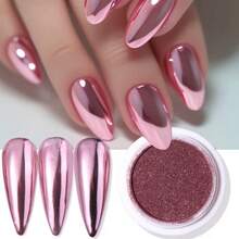 6pcs Set Christmas Mirror Silver Gold Metal Effect Nail Powder, For Creating Mirror Nail Art Decor, Multi-Color Glitter - Multicolor - View 8