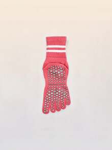 1/2/3/4/7 双装女士多色专业瑜伽袜，防滑硅胶抓地普拉提健身袜，踝袜/膝袜，透气，适合春夏秋冬穿着 - 彩色 - 查看 17