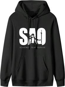 [MYDYHKX] ソードアート・オンライン アニメ パーカー メンズ スウェットシャツ 厚手 棉 防寒 フーディ 秋服 フード付き カジュアル 男女兼用 春秋冬 人気 日本国内から発送5 - ブラック - チェックする 1