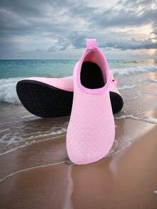 New Beach Shoes Wading Upstream Shoes Non-Slip Water Socks Swimming Shoes Breathable Treadmill Soft Shoes Black Soft Soled Diving Shoes For Men And Women In Water Parks, Anti Cutting Upstream Snorkeling Shoes - Pink - View 5