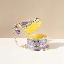 SIQIZHOU 1 Piece Vintage Telephone Design Handcrafted Enamel Jewelry Box, Ring Box Holder Decor With Telephone Feature, Wedding/Proposal Gift, Home Decor - Telephone - View 10