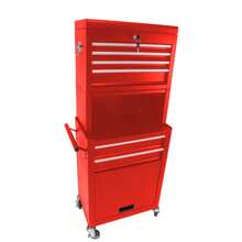 Tool Cabinet On Wheels, 6-Switchable Rolling Toolbox With 4 Universal Wheels, 2 In 1 Removable Toolbox Storage Organizer For Garage, Workshop, Repair Shop, Red. - Red - View 1