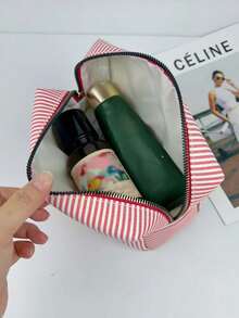 حقيبة كلاتش من الشيفون المنقوش، حقيبة أدوات التجميل المنقوشة، حقيبة منظمة للنساء، حقيبة عودة إلى المدرسة، حقيبة سفر، حقيبة سفر للشاطئ/الصيف، حقيبة مستحضرات تجميل للطالبات، لوازم عودة إلى المدرسة - متعدد الألوان - مشاهدة 7