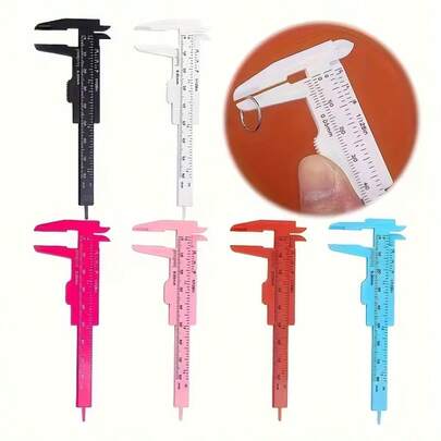 Conjunto de 10 Mini Paquímetros de Plástico - Ferramenta de Medição, Paquímetro de Precisão, Paquímetro de Plástico para Estudantes, Ferramenta de Medição Experimental, Especificações, Ferramenta de Medição Precisa para Joias, Pingentes e Pequenos Objetos