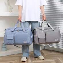 Borsa fitness di grande capacità con scomparto per le scarpe, borsa sportiva, borsa a tracolla per viaggi e brevi gite