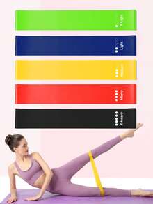 1 Set Resistance Bands, Yoga Pilates Elastic Circles, Exercise Resistance Bands, Women Workout Elastic Circles, Thin Resistance Circles, Elastic Booty Bands, Mini Resistance Circles - Multicolor - View 1