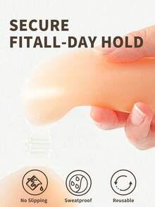 Invisible Silicone Push-Up Bra (Upgraded Version: Stronger Adhesiveness) - Women's Adhesive Bra Pads, Suitable For Weddings, Parties, Bars, Beaches, Performances, Romantic Dates, Backless And Strapless Outfits, Perfect Gift And Bra Accessory. - Black - View 11