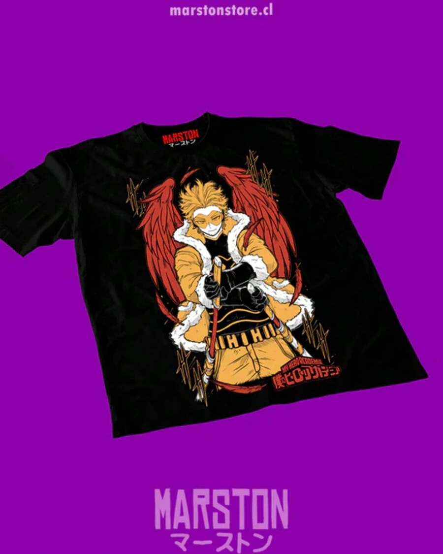 Anime Boku No Hero Academia - Keigo Takami - Hawks T Shirt Cosplay - Giống như hình ảnh - Xem 1