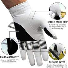 Golf Grip Trainer Glove | Beginner-Friendly Golf Swing Training Aid For Proper Fundamentals | Guide Markings For Right Grip, Position, And Swing | Eliminate Slice & Hook,35024201 - 紫色 - 查看 6