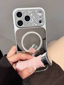 闪亮钻石镜面手机壳，兼容无线充电 - 銀色 - 查看 15