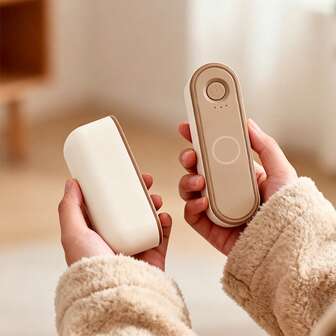 Dos calentadores de manos recargables que se calientan rápidamente (60°C), con tres ajustes de temperatura, calentamiento de 360°, diseño magnético, tamaño de bolsillo, diseño ergonómico, interfaz Tipo-C, recargables, aptos para uso en interiores, juegos