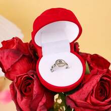 1/2pcs Romantic Velvet Rose Ring Box, Valentine's Day Jewelry Box, Rose Bouquet Design, Elegant Engagement Ring Holder & Earring Storage Box For Proposal, Wedding Gift Packaging And Special Celebration Decor, Perfect Gifts For Men, Jewelry Storage Organizer, Graduation Stuff, Hair Accessories Organizer, Wedding Jewelry Box - Multicolor - View 9