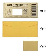 Golden Ticket Scratch-Off Cards With Envelopes, Scratch & Reveal Surprise Ticket For Writing Your Own Special For Birthday, Girlfriends, Wives,Halloween,Christmas Valentine's Day Mother Day Gift Card - Multicolor - View 9